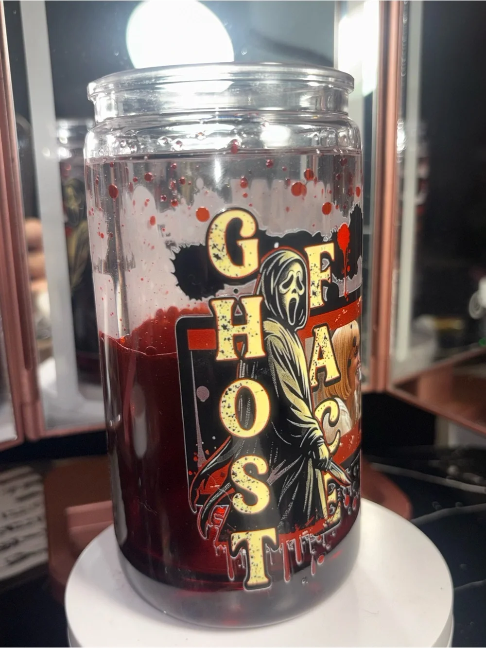 Horror GHOSTFACE Tumbler - Red & Black